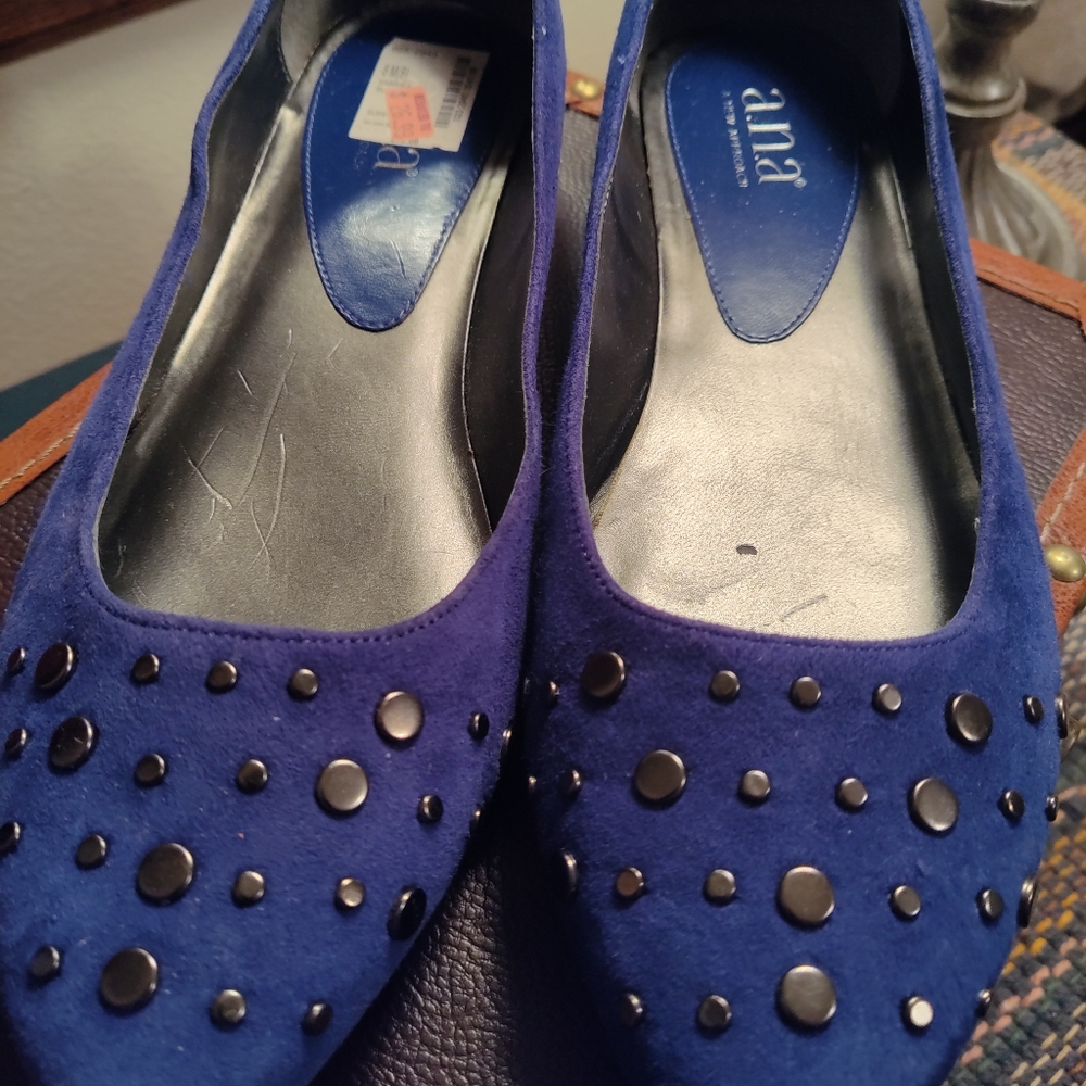 Ana studded suede flats